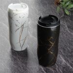 Beyaz Mermer Desenli Porselen Mug - Görsel 2