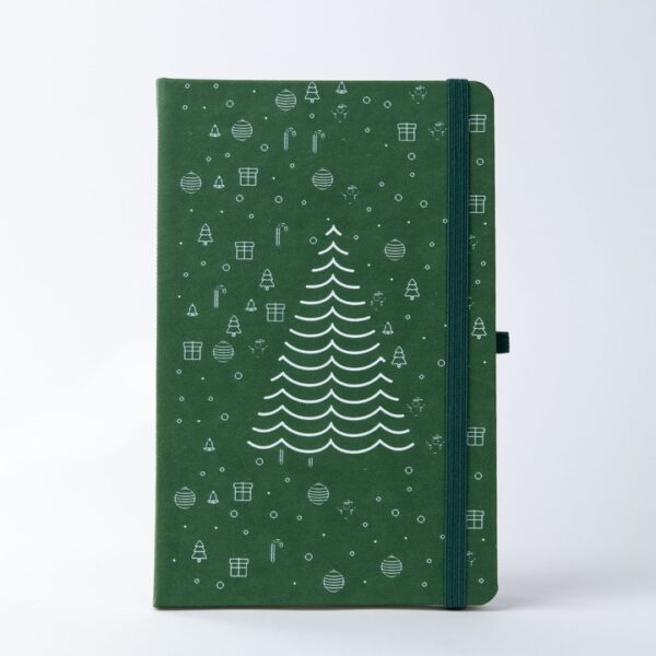 Yılbaşı Tasarımlı Yeşil Defter