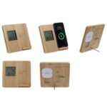 Bambu Masaüstü Saat Wireless Şarj Cihazı - Görsel 2