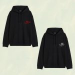 Tarih Baskılı Sevgili Kombini Kapşonlu Siyah Sweatshirt - Görsel 9