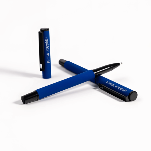 İsim Baskılı Mat Mavi Roller Kalem