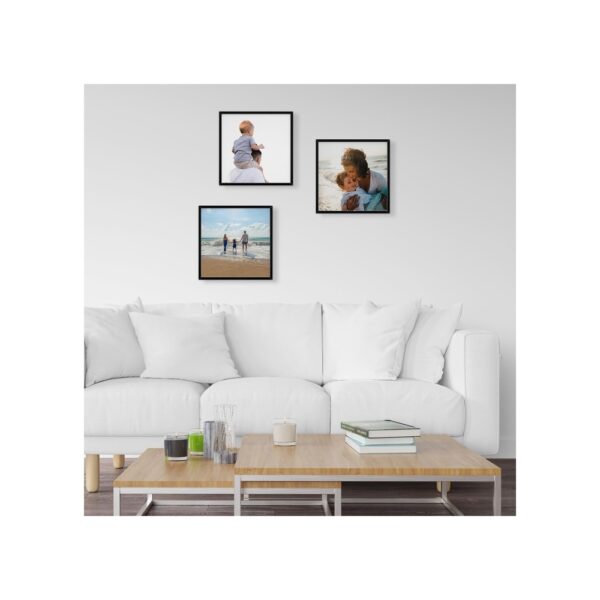 20x20 Fotoğraflı Yapışan Siyah Çerçeve Seti - 3'lü