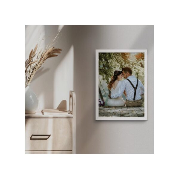 20x30 Fotoğraflı Yapışan Beyaz Çerçeve