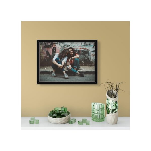 30x40 Fotoğraflı Yapışan Siyah Çerçeve
