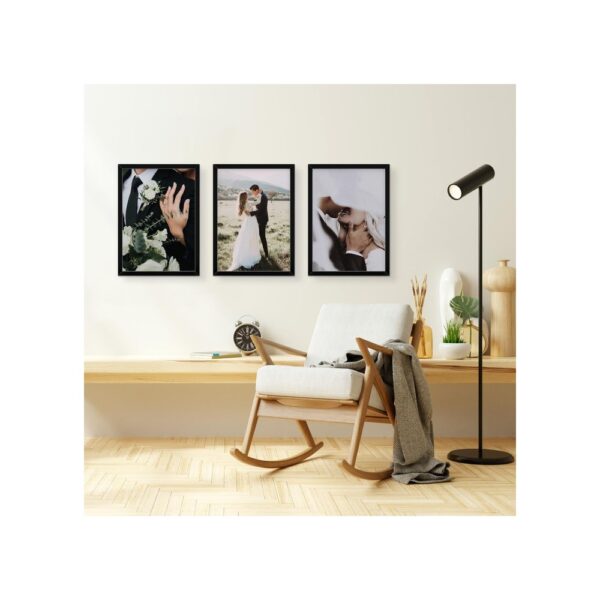 30x40 Fotoğraflı Yapışan Siyah Çerçeve - 3'lü