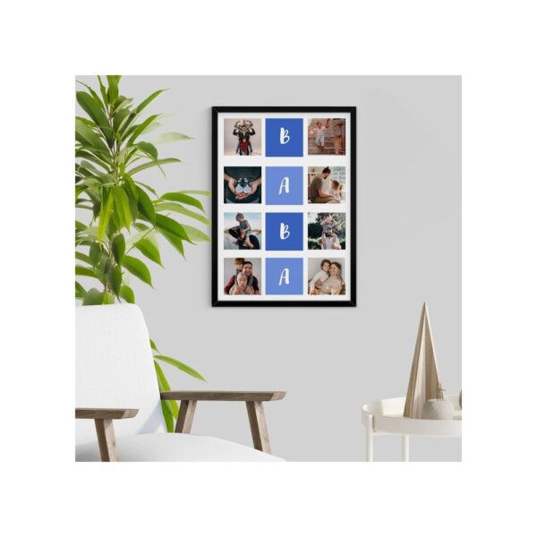 Babaya 8 Fotoğraflı 30x40 Yapışan Çerçeve