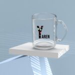 İsim Baskılı Cam Kupa - Çiçek - Görsel 2