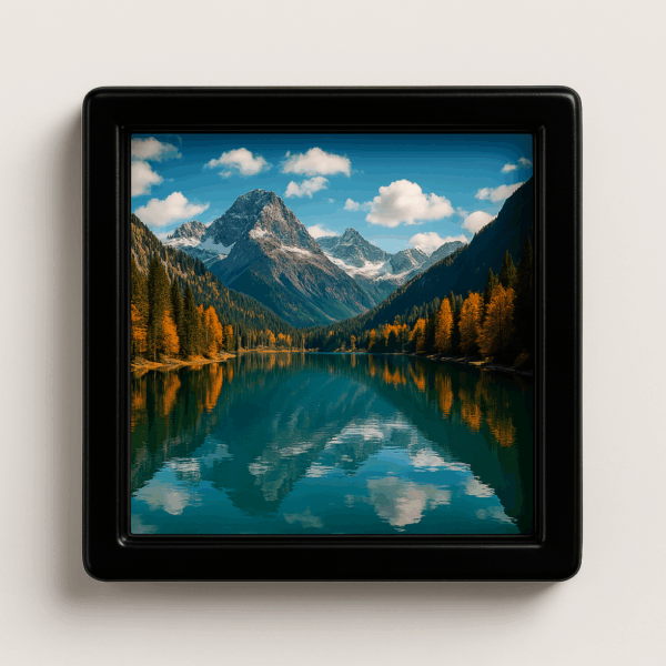 8,5X8,5 Yapışkanlı Fotoğraflı Siyah Çerçeve