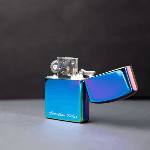 Kişiye Özel İsim Baskılı Rainbow Zippo Çakmak