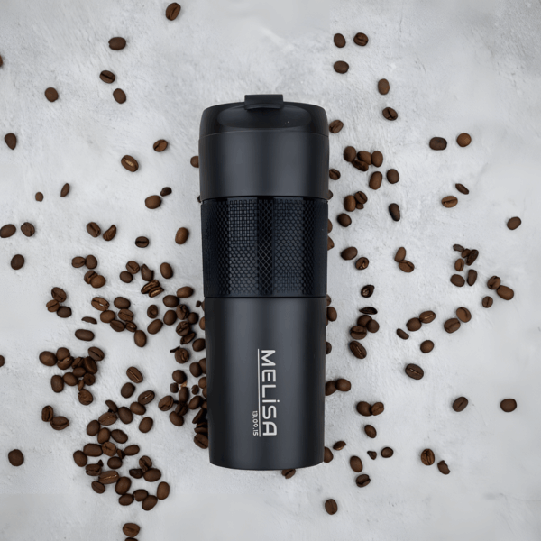 Tarih ve İsim Baskılı Siyah French Press Termos