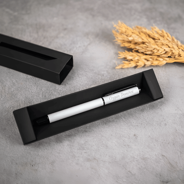 Kişiye Özel Baskılı Beyaz Roller Kalem