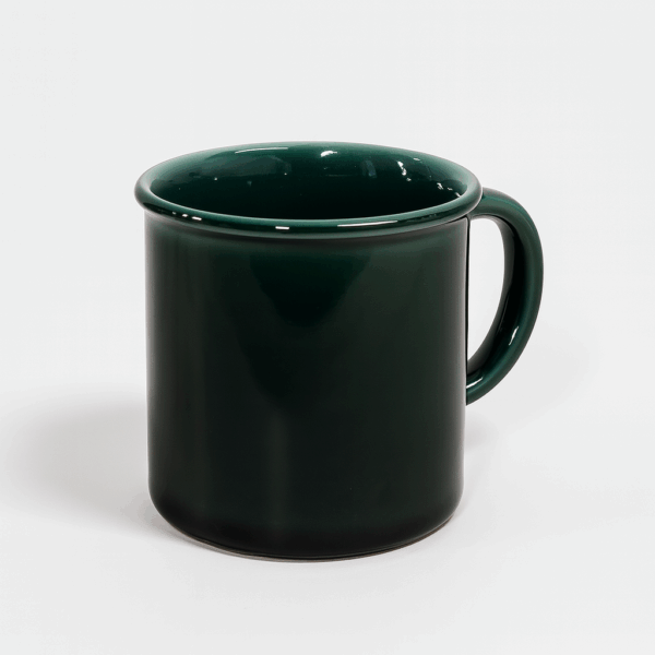 Yeşil Retro Porselen Mug Kupa