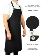 Siyah MasterChef Mutfak Önlüğü - Görsel 2