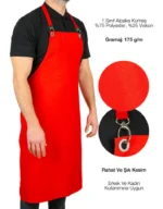 Kırmızı MasterChef Mutfak Önlüğü - Görsel 2