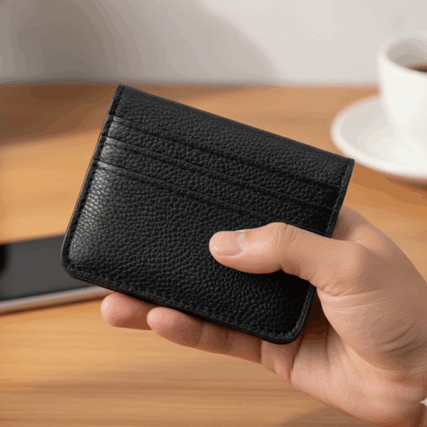 Siyah Deri Kartlık Cüzdan