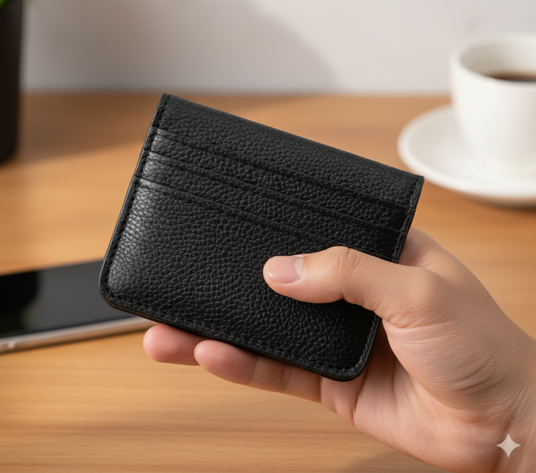 siyahcuzdann Siyah Deri Kartlık Cüzdan - Görsel 1