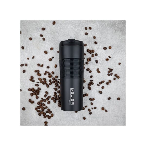 Tarih ve İsim Baskılı Siyah French Press Termos