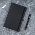 Kişiye Özel İsim Baskılı Siyah Defter ve Kalem Seti - Görsel 2